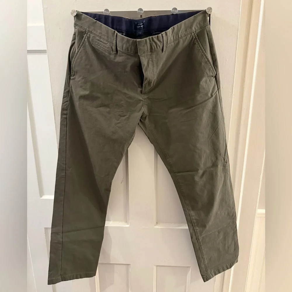 J. Crew Men's Olive Tech Pants